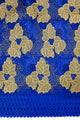 GPR088-RBL - Guipure Lace - Royal Blue & Gold