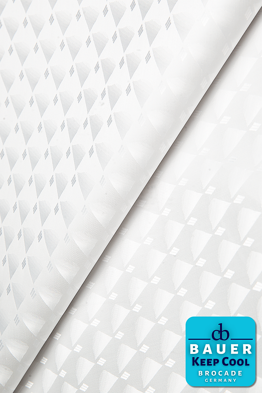 CBK521-WHT - BAUER 'KEEP COOL' Bazin Riche - White (5 yards)