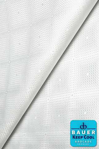 CBK522-WHT - BAUER 'KEEP COOL' Bazin Riche - White (5 yards)