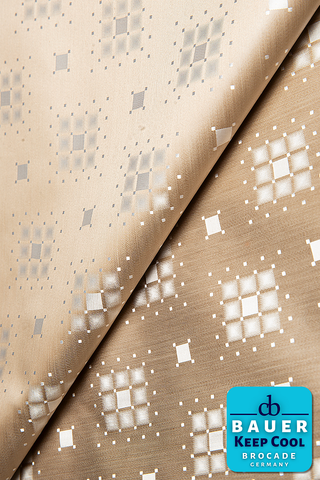 CBK523-BRN - BAUER 'KEEP COOL' Bazin Riche - Light Brown (5 yards)