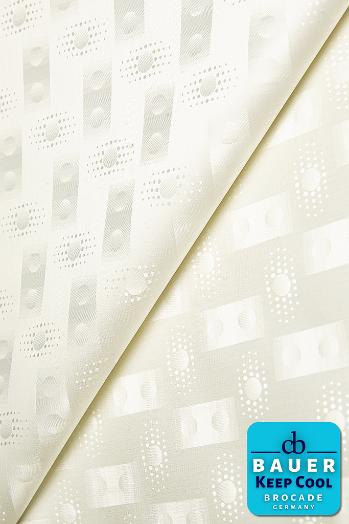 CBK524-IVO - BAUER 'KEEP COOL' Bazin Riche - Ivory (5 yards)