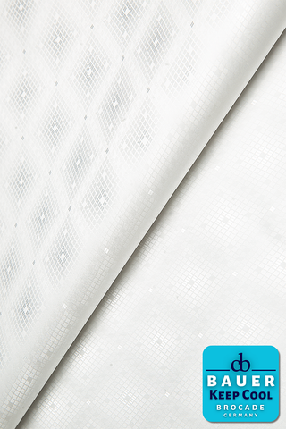CBK525-WHT - BAUER 'KEEP COOL' Bazin Riche - White (5 yards)