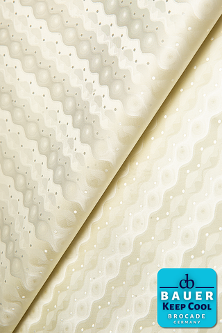 CBK526-CRM - BAUER 'KEEP COOL' Bazin Riche - Cream (5 yards)