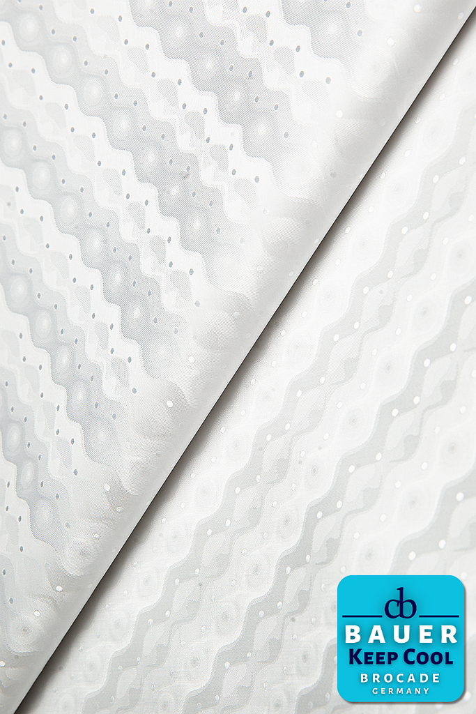 CBK526-WHT - BAUER 'KEEP COOL' Bazin Riche - White (5 yards)