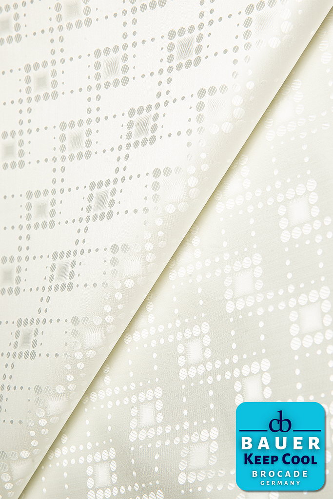 CBK528-IVO - BAUER 'KEEP COOL' Bazin Riche - Ivory (5 yards)