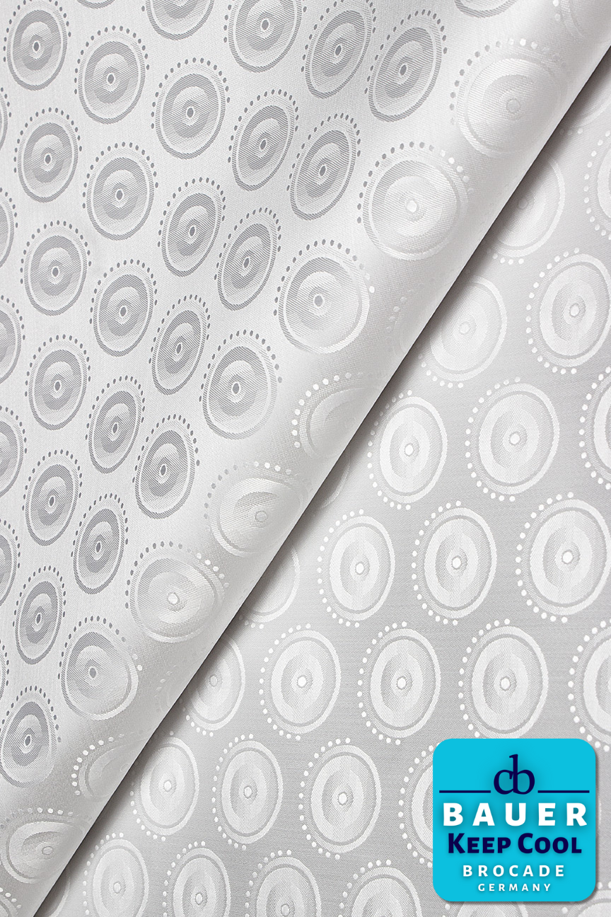 CBK529-WHT - BAUER 'KEEP COOL' Bazin Riche - White (5 yards)