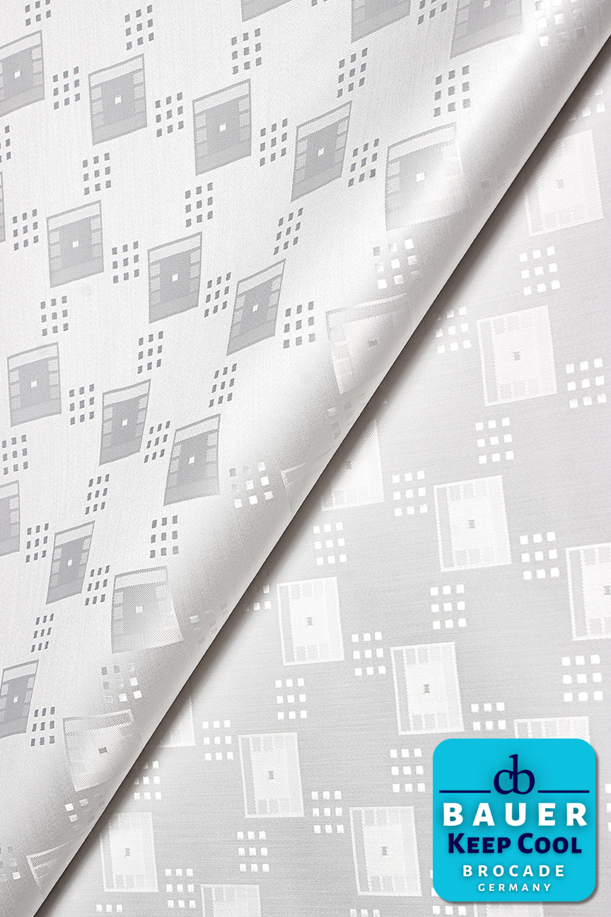 CBK530-WHT - BAUER 'KEEP COOL' Bazin Riche - White (5 yards)