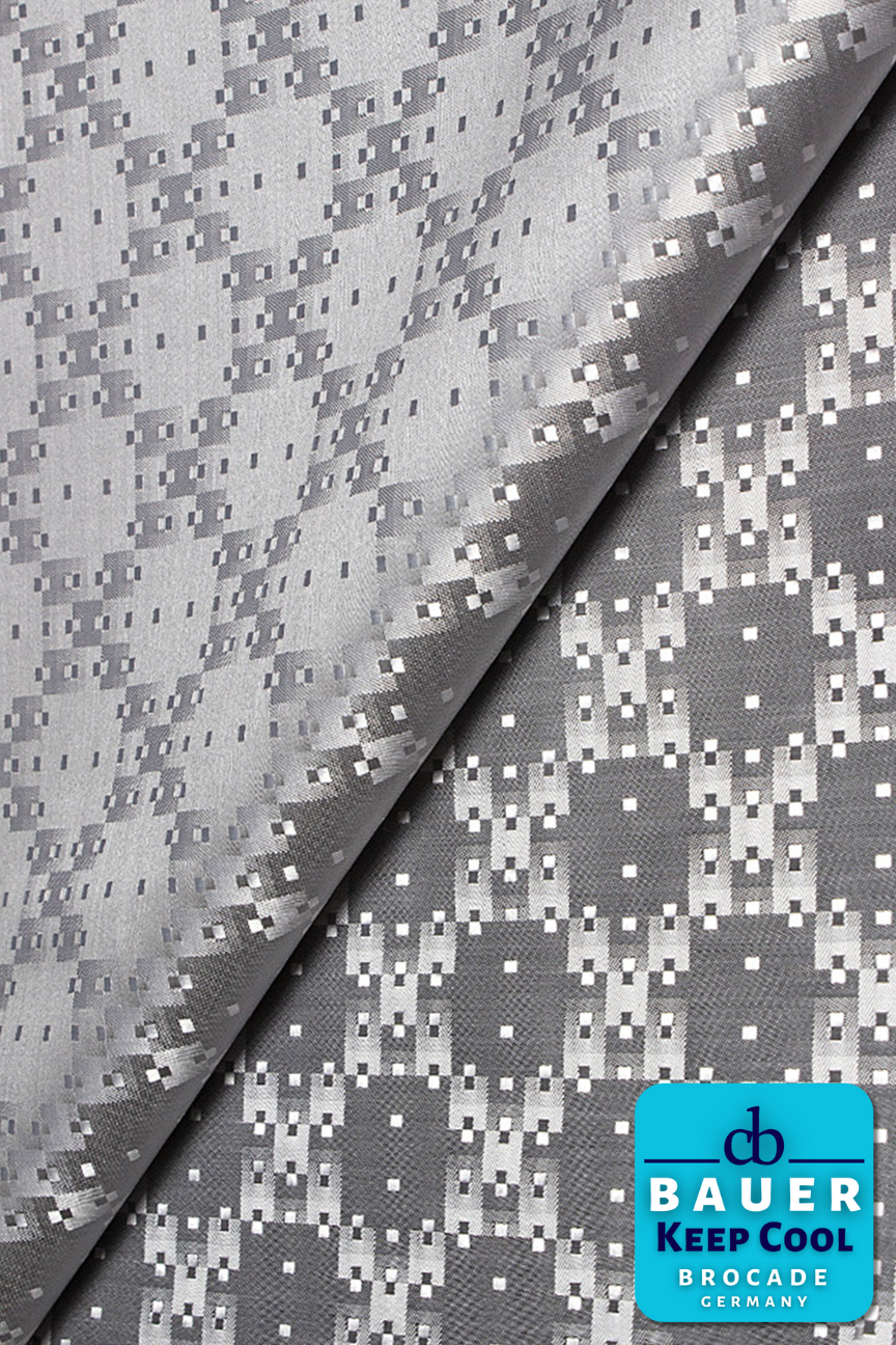 CBK532-ASH - BAUER 'KEEP COOL' Bazin Riche - Ash Grey (5 yards)