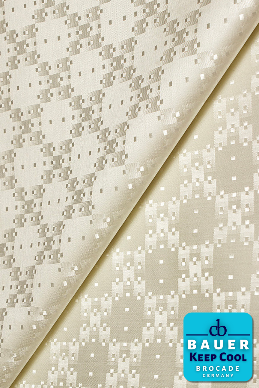 CBK532-IVO - BAUER 'KEEP COOL' Bazin Riche - Ivory (5 yards)