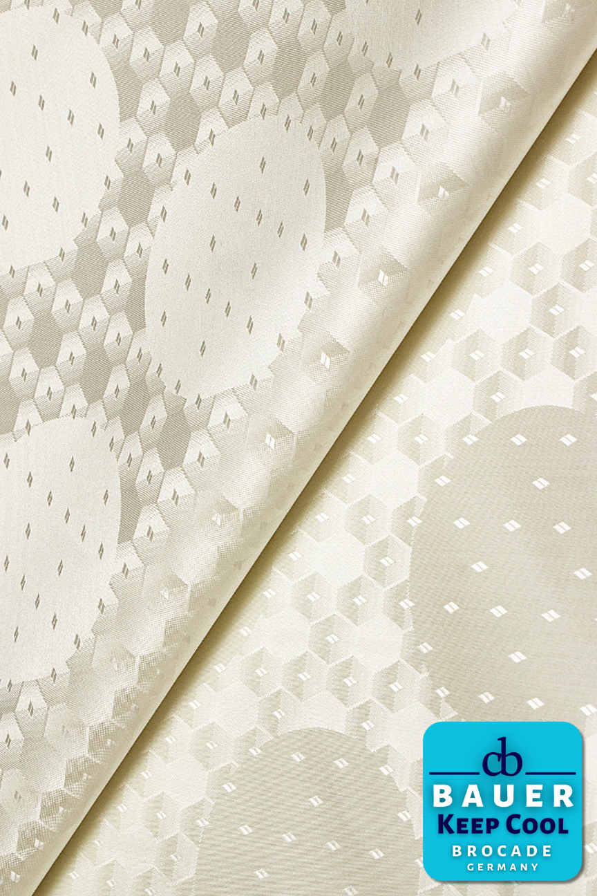 CBK534-IVO - BAUER 'KEEP COOL' Bazin Riche - Ivory (5 yards)
