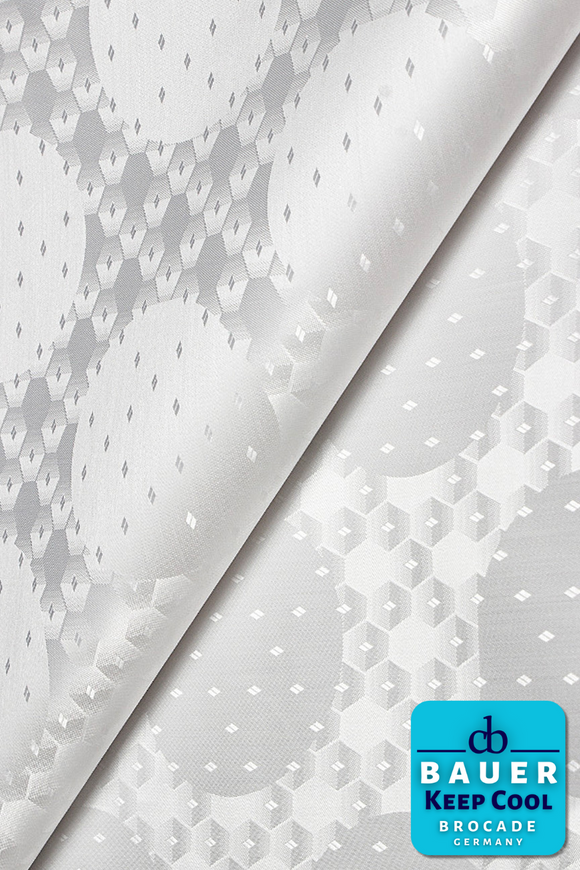 CBK534-WHT - BAUER 'KEEP COOL' Bazin Riche - White (5 yards)