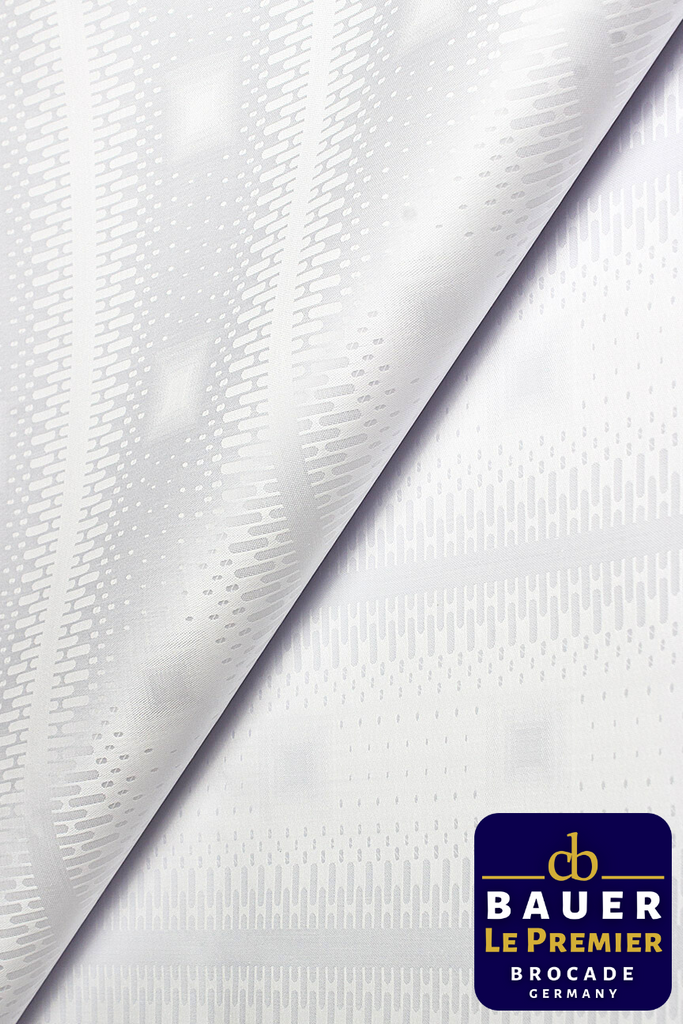 CBL022-WHT - BAUER LE PREMIER Brocade - White (5 yards)