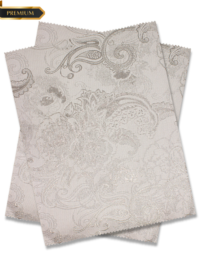 DGI004-SIL - Premium Damask Gele & Ipele (2pc set) - Silver