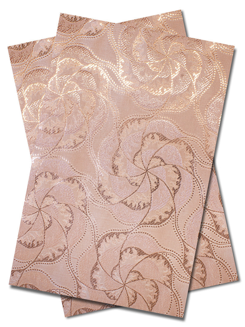 DGI008-PCH - Premium Damask Gele & Ipele (2pc set) - Peach