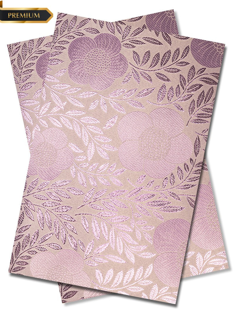 DGI011-LIL - Premium Damask Gele & Ipele (2pc set) - Lilac