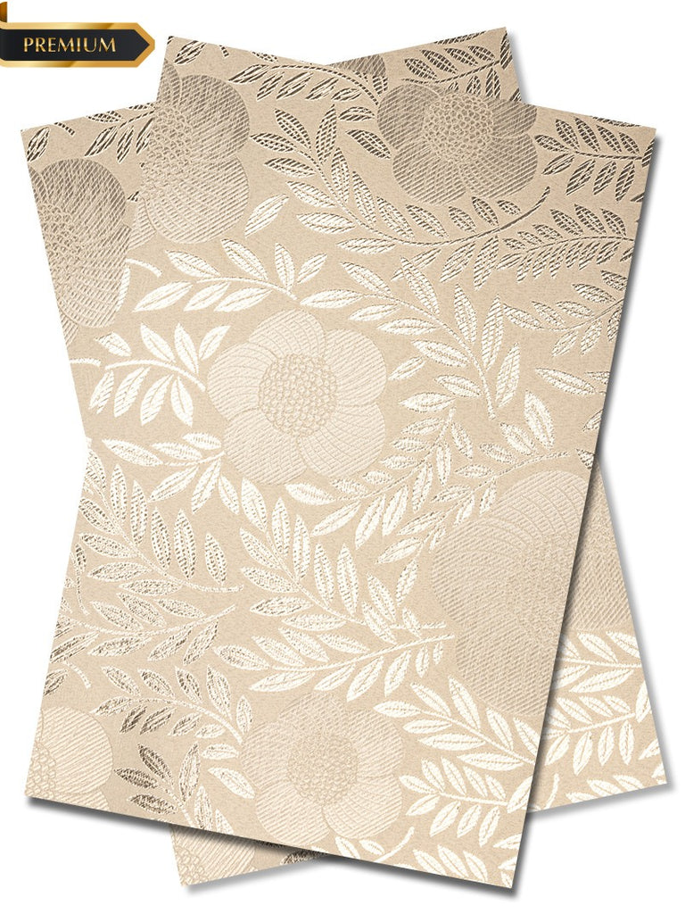 DGI011-WSL - Premium Damask Gele & Ipele (2pc set) - White & Silver