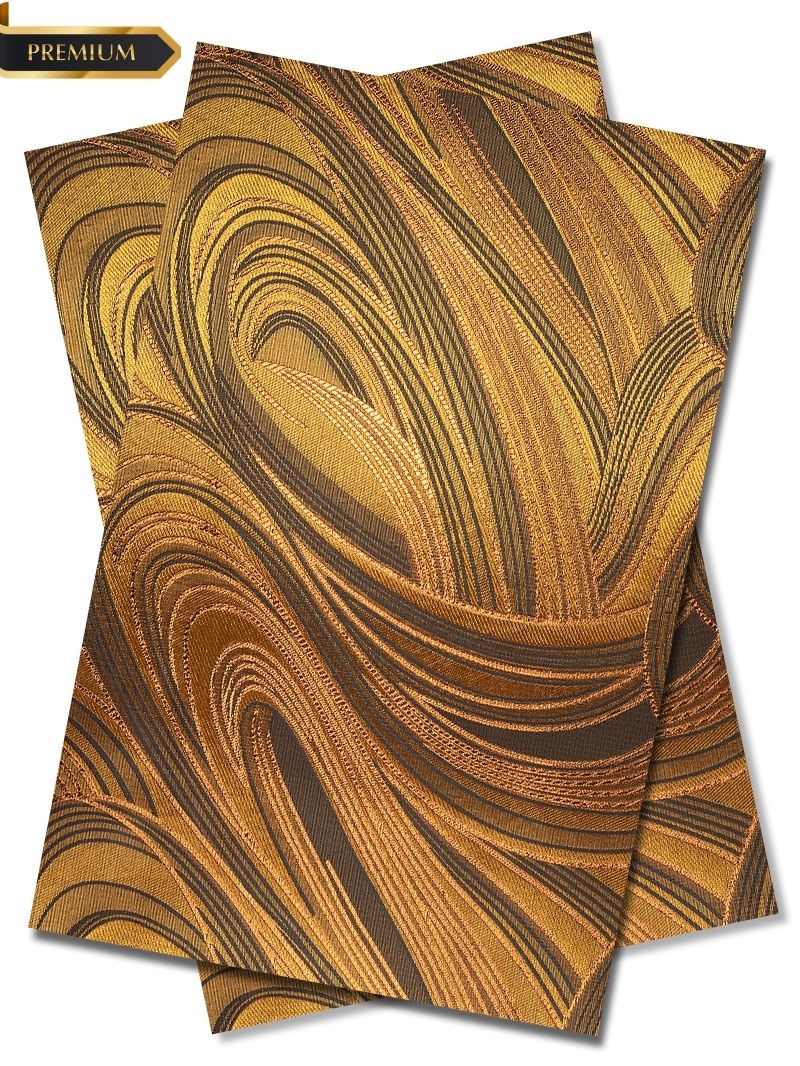 DGI013-BRZ - Premium Damask Gele & Ipele (2pc set) - Bronze