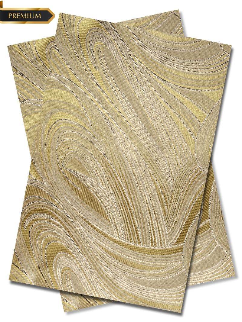 DGI013-CHG - Premium Damask Gele & Ipele (2pc set) - Champagne Gold