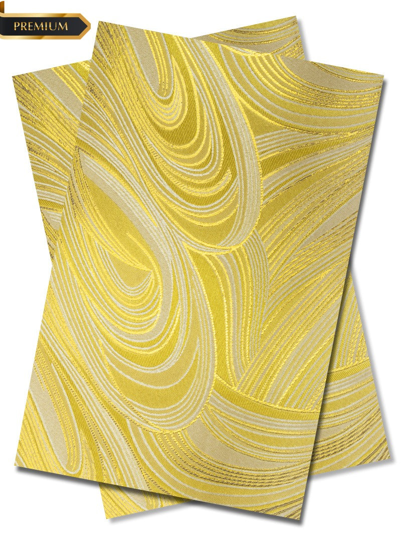 DGI013-GLD - Premium Damask Gele & Ipele (2pc set) - Gold