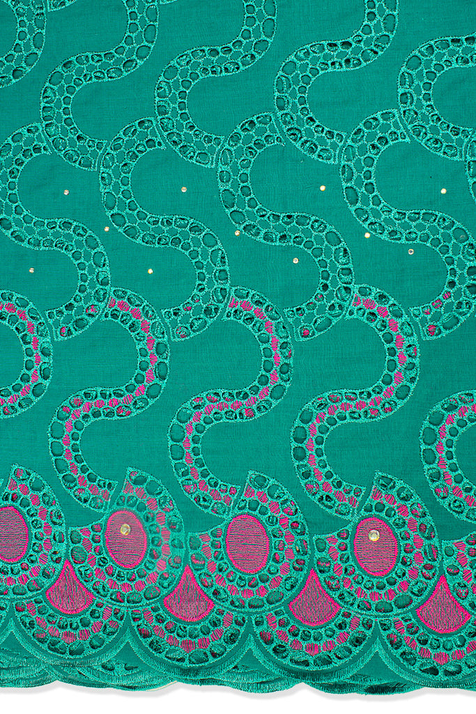 DRL007-SGN - Dry Lace - Sea Green & Fuchsia