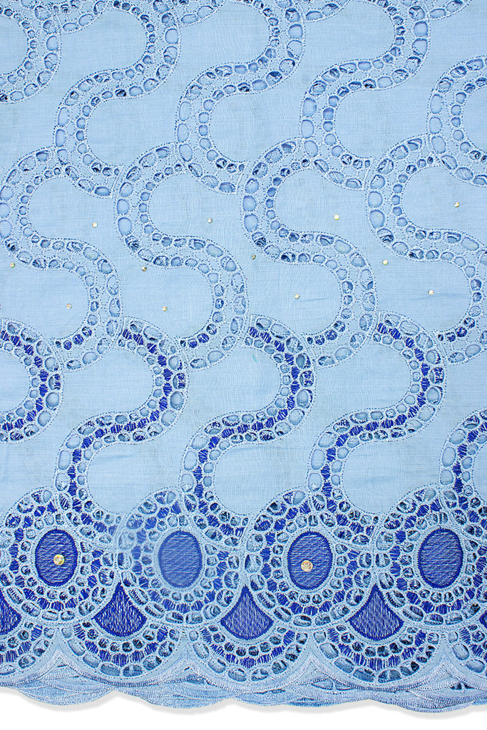 DRL007-SKB - Dry Lace - Sky Blue & Royal Blue