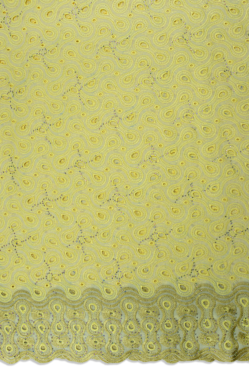 DRL026-CRM - Dry Lace - Cream, Yellow & Gold