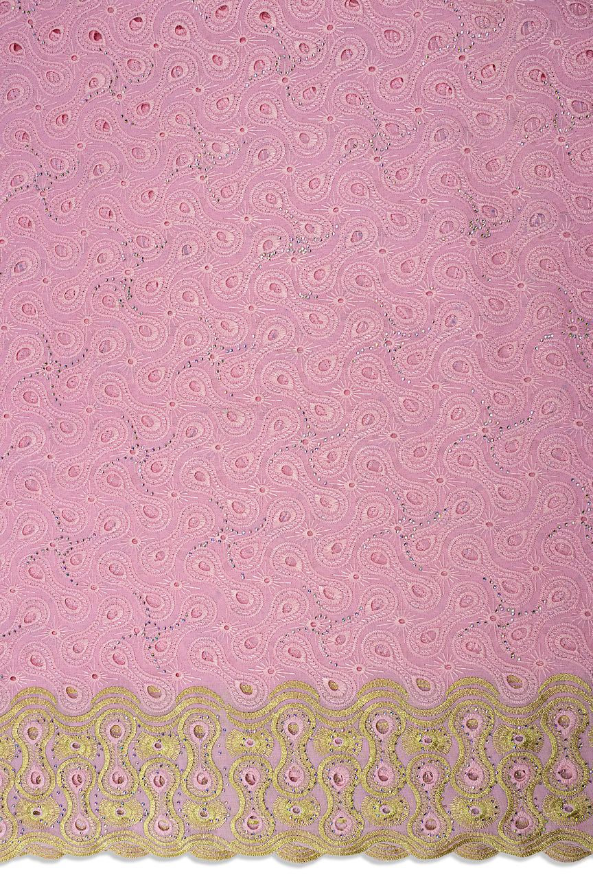 DRL026-PNK - Dry Lace - Pink & Gold