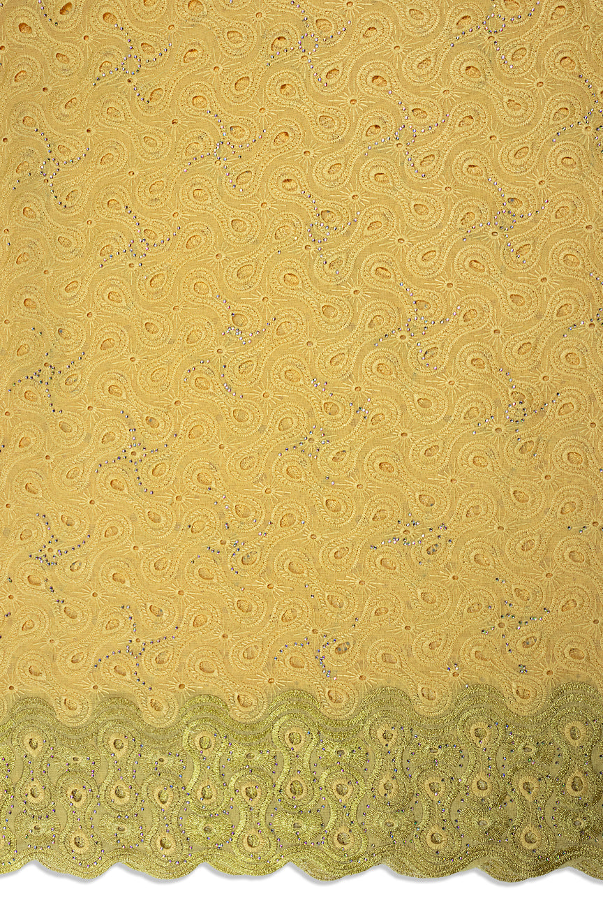 DRL026-YEL - Dry Lace - Pastel Yellow & Gold