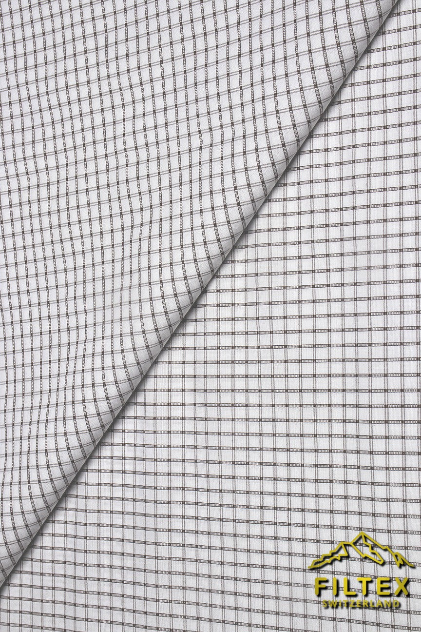 FTV158-WGY - Filtex Swiss Voile - White & Light Grey (5 yards)