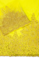GBL021-LEM - 2pc set, Hand Cut George Lace & Blouse Net Fabric - Lemon