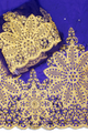 GBL021-PUR - 2pc set, Hand Cut George Lace & Blouse Net Fabric - Purple