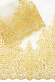 GBL021-WGD - 2pc set, Hand Cut George Lace & Blouse Net Fabric - White & Gold