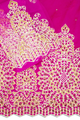 GBL022-FCP - 2pc set, Hand Cut George Lace & Blouse Net Fabric - Fuchsia Pink