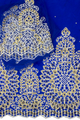 GBL022-RBL - 2pc set, Hand Cut George Lace & Blouse Net Fabric - Royal Blue
