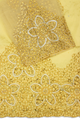 GBL023-CHG - 2pc set, Hand Cut George Lace & Blouse Net Fabric - Champagne Gold