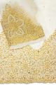 GBL023-WGD - 2pc set, Hand Cut George Lace & Blouse Net Fabric - White & Gold