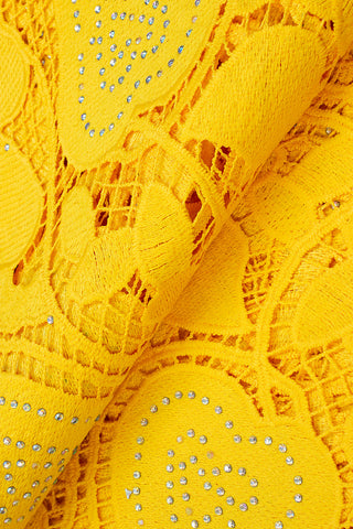 GPR082-YEL - Guipure Lace - Yellow