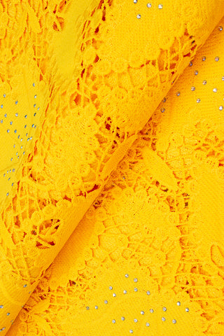 GPR083-YEL - Guipure Lace - Yellow