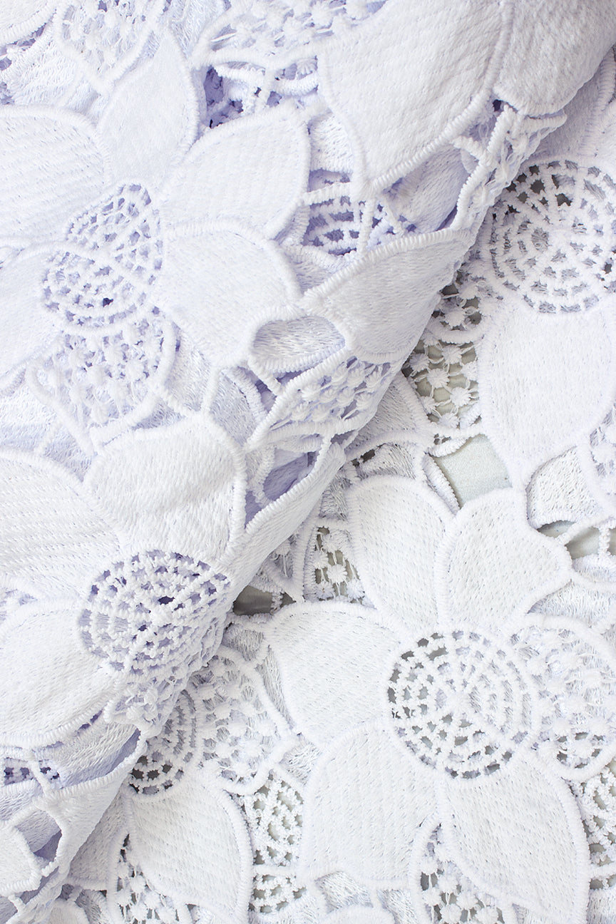 GPR085-WHT - Guipure Lace - White