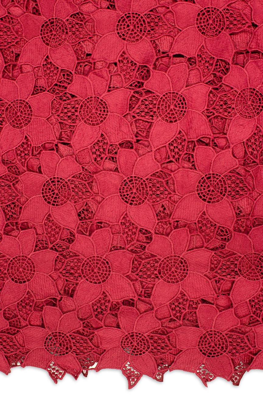 GPR085-WIN - Guipure Lace - Wine