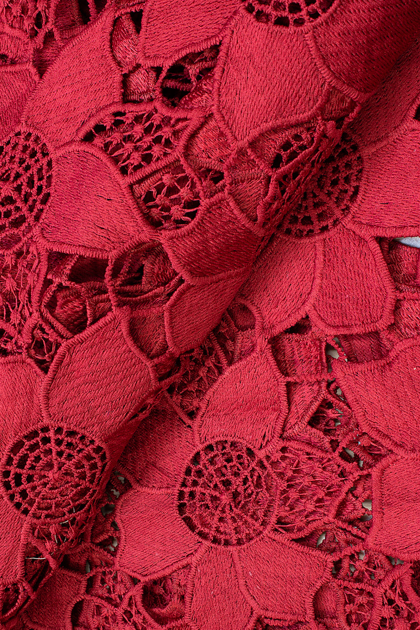 GPR085-WIN - Guipure Lace - Wine
