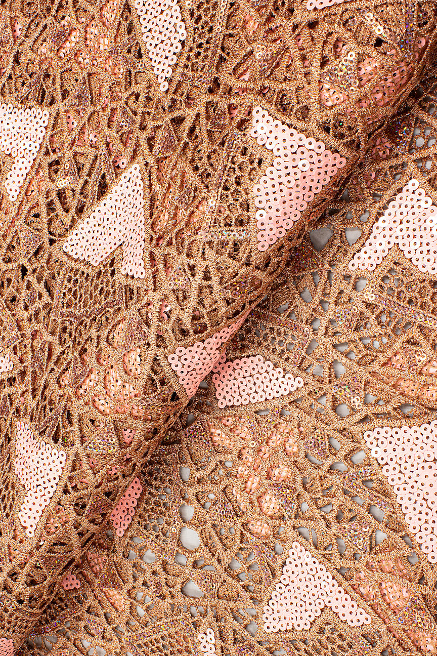 GPR089-PCH - Sequined Guipure Lace - Peach