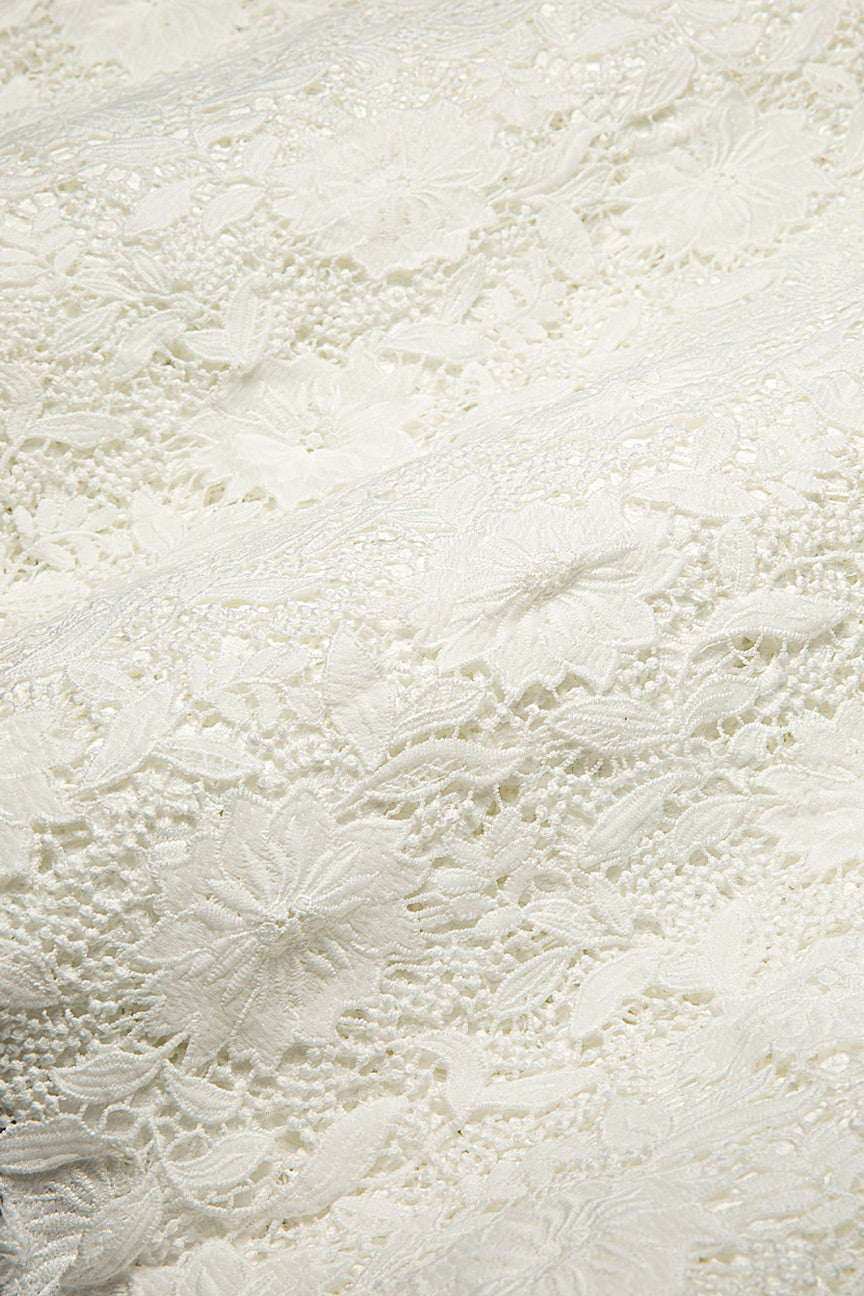 GPR100-WHT - Guipure Lace - White