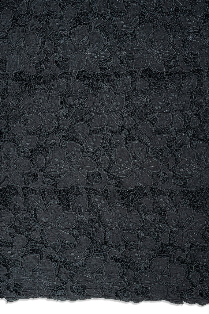 GPR110-BLK - Guipure Organza Lace - Black