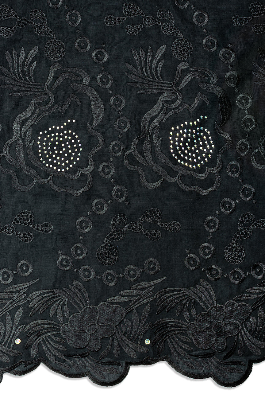 IRE482-BLK - Voile Lace - Black