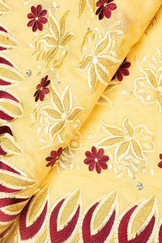 IRE582-BGE - Voile Lace - Beige, Wine & Gold