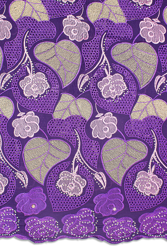IRE584-PUR - Voile Lace - Purple & Lilac