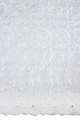 IRE585-WHT - Voile Lace - White