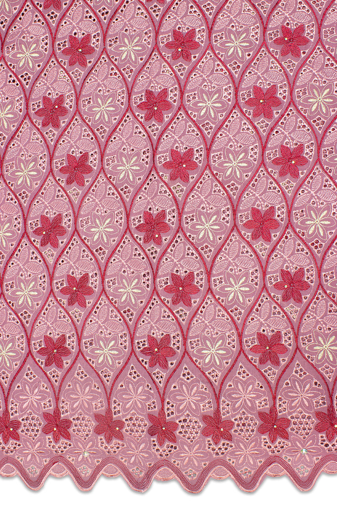 IRE588-ONI - Voile Lace - Onion, Wine & Light Gold