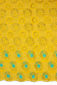 IRE609-MUS - Voile Lace - Mustard Gold & Mint